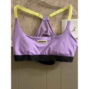 Love‎ & Sports Women's Kiki Colorblocked Sports Bra Purple- Size XXXL (22)